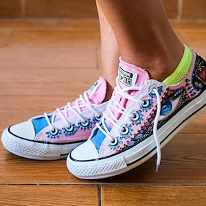 Converse All Star Low handgemaltes Einzelstück - Top Zustand - Größe Eur 38 -