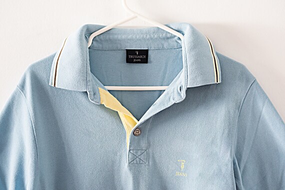 Trussardi Jeans blue style polo t-shirt man - Vin… - image 2