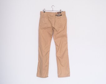 Dolce en Gabbana bruine lange broek broek - bootcut lage taille - zeldzaam te vinden - vintage kledingstuk in uitstekende staat - voor damesmaat 28
