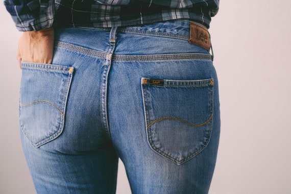 Vintage 2000s Lee blue denim Jeans / Stonewashed … - image 1