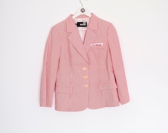 Love Moschino Milano origineel vintage gestreept blazerjasje voor dames - superzeldzame vondst - dames XL
