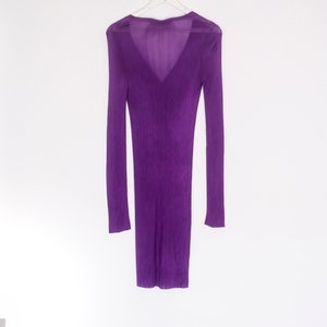 RARE Dolce & Gabbana purple stretched long dress perfect condition for woman luxury brand made in italy nightlife party SIZE 38 - XS