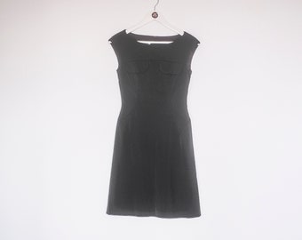 ZELDZAME Moschino CHeapAndChic vintage zwarte jurk perfecte staat voor vrouw luxe merk gemaakt in Italië korte maat nachtleven feest MAAT S