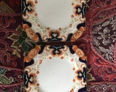 Two Vintage Aynsley Tea Plates Imari pattern Very Rare Collectible c 1910