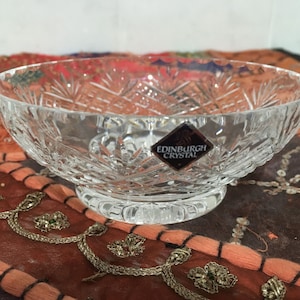 Vintage Crystal Bowl Edinburgh Lead Crystal Cut Glass Small Bowl Rare Discontinued Very Collectible