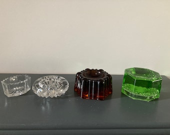 Vintage Collectible SchaldachCarwin Hand Painted Glass Ink Well