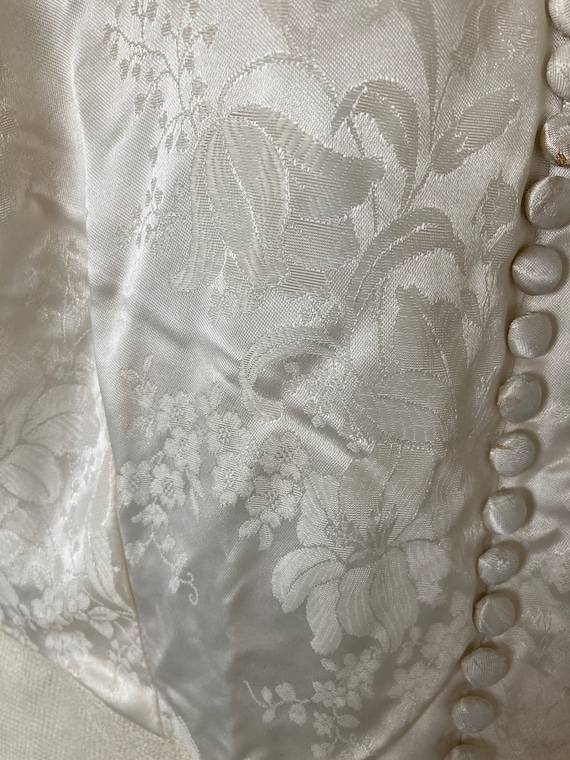 Vintage Wedding Dress & Veil 11 July 1953 Ivory D… - image 4