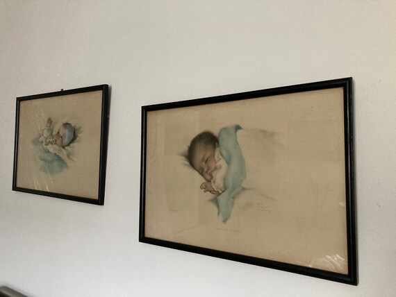 絵画 BABY BABY 描いた絵を元の写真と並べてみる。 （ぷにお：0歳8ヶ月頃