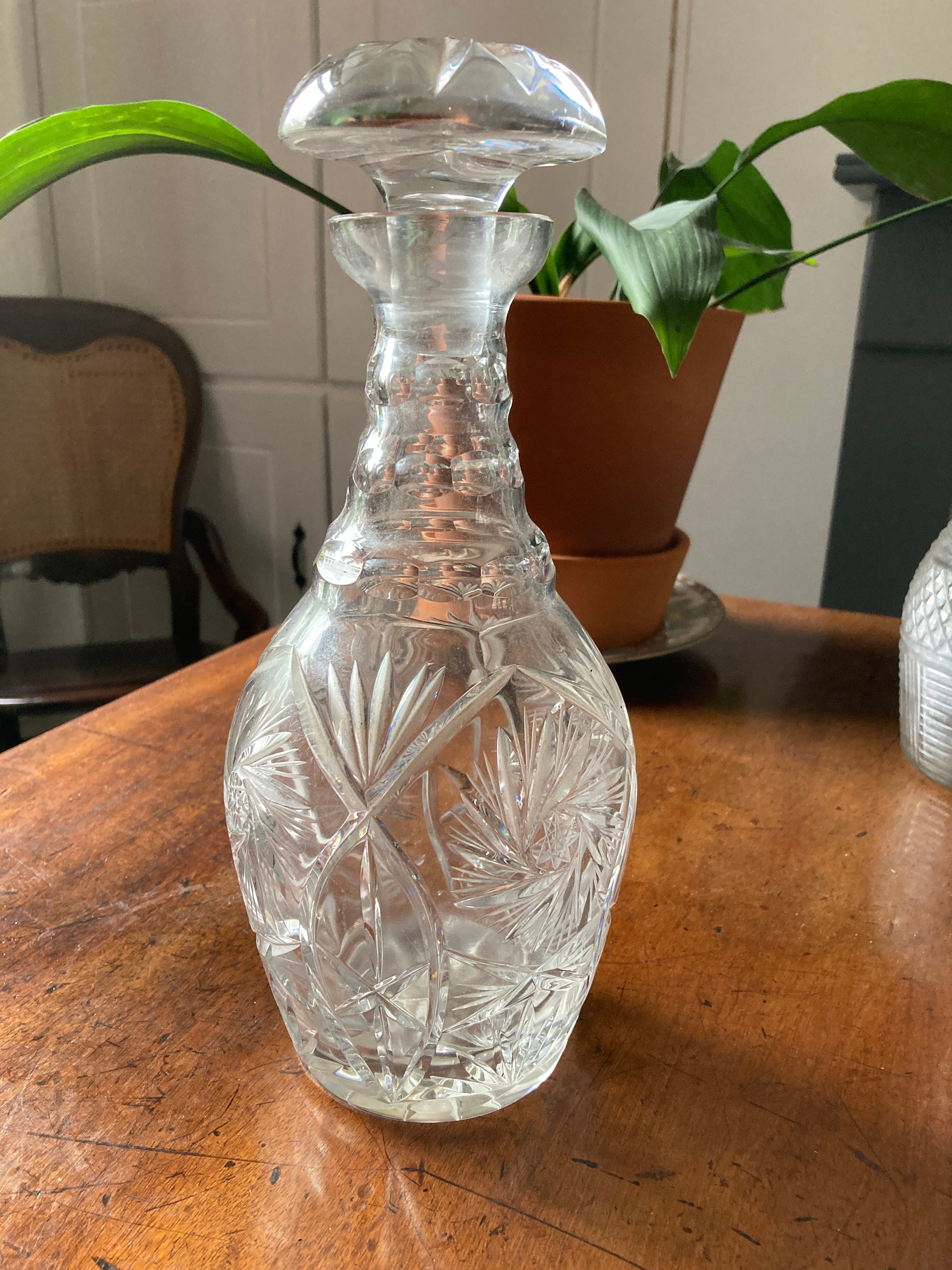 Crystal Brandy Decanter Etsy
