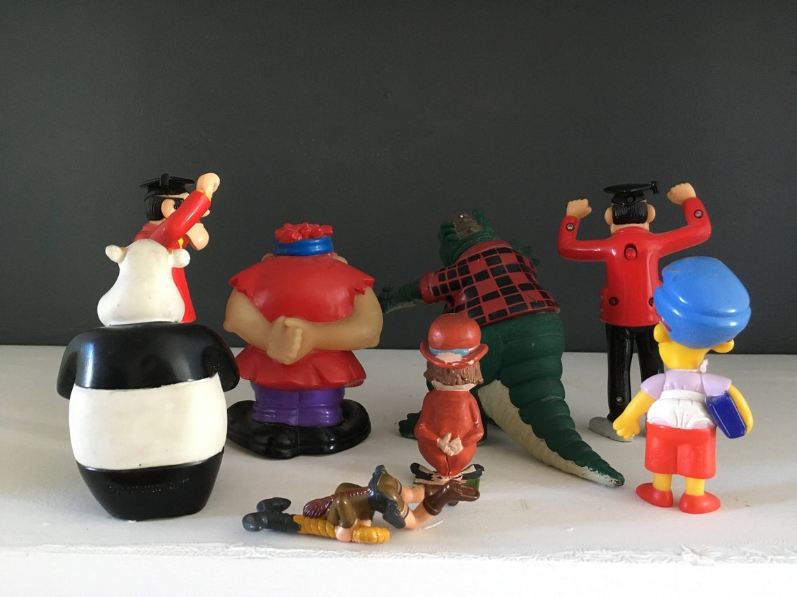 8 Vintage Toy Figurines C 1960 Diddy Man Bash Street Lara Etsy