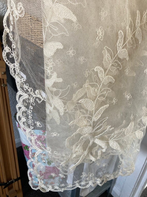 Vintage Wedding Dress & Veil 11 July 1953 Ivory D… - image 9