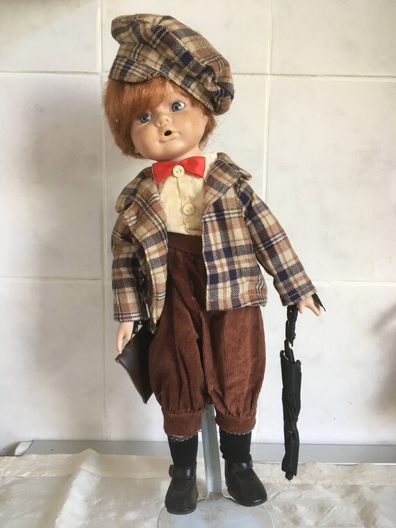Vintage Boy Doll Porcelain Bisque Victorian Boy Doll With Etsy