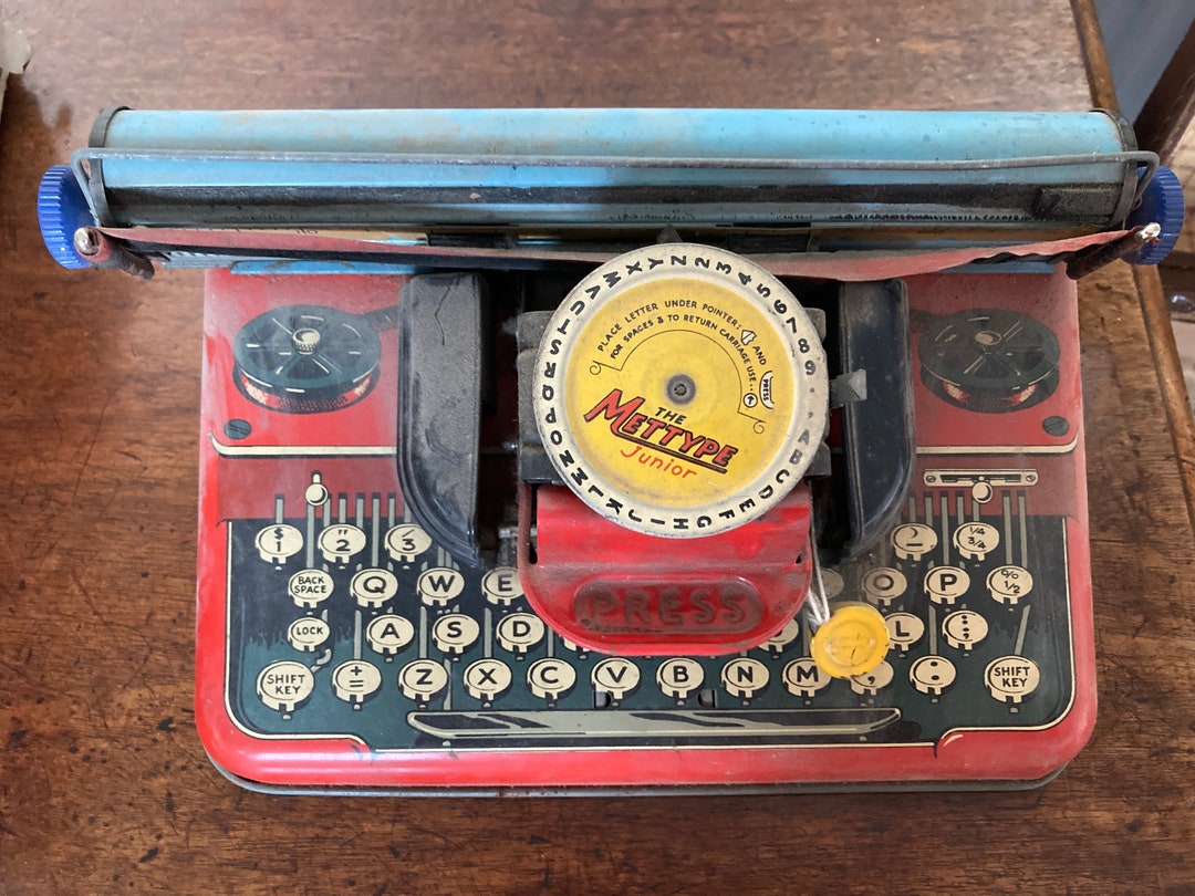 Vintage Typewriter Original Box Mettoy Mettype Instruction Leaflet C ...