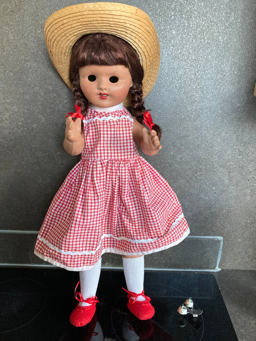 Vintage Doll Eyes Need Reattaching by Frank Popper Brown Hair in