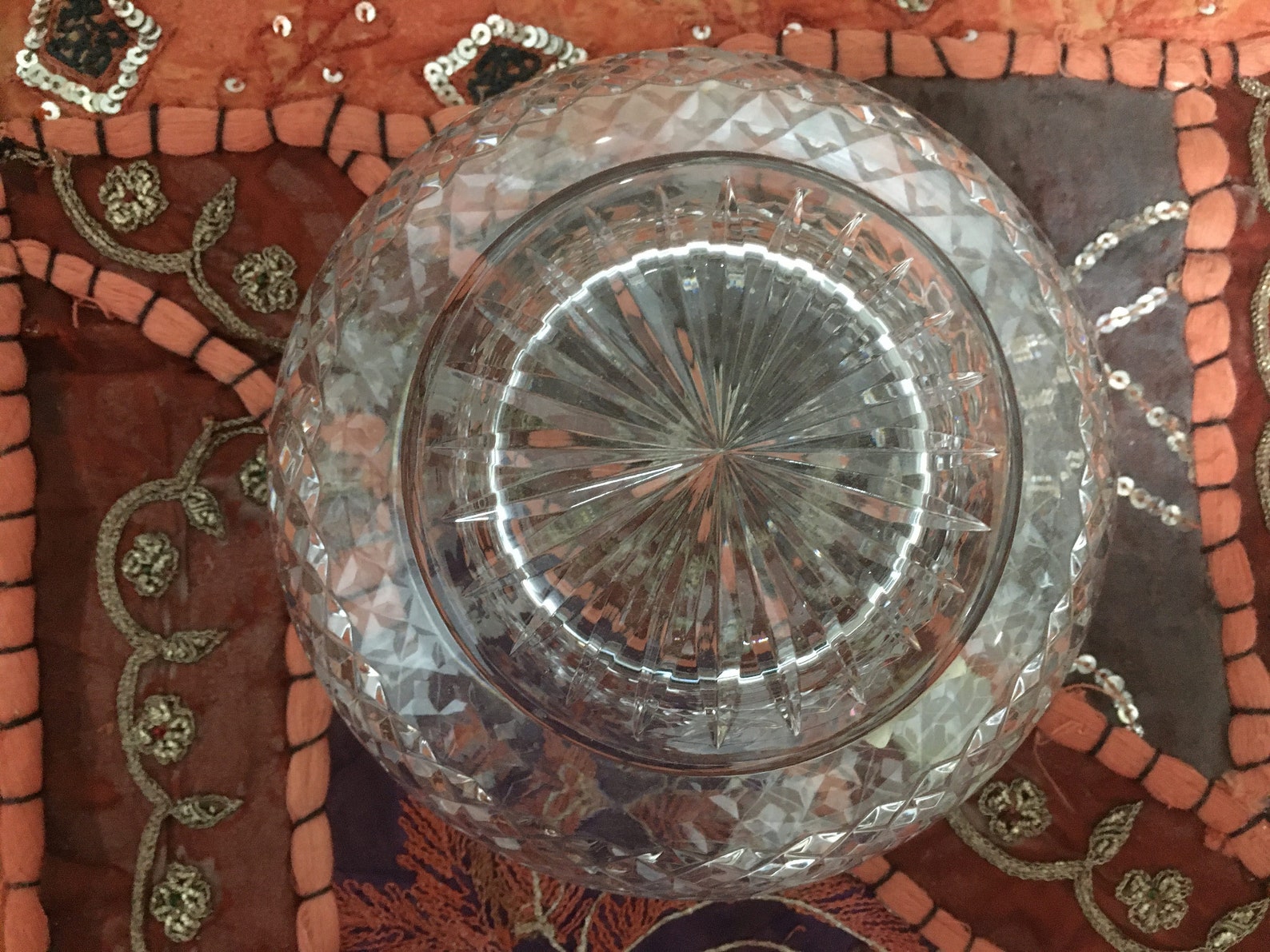 Vintage Edinburgh Lead Crystal Cut Glass Bowl Floral design Etsy