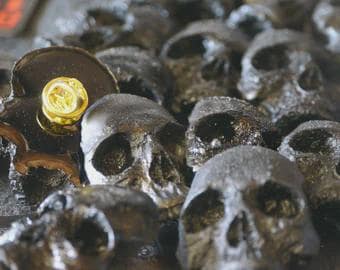 Human Skull Pin