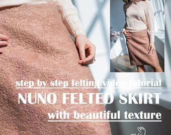 Tutorial per la gonna in feltro Nuno – Tessuto bouclé e 3 modelli di gonna / Download immediato