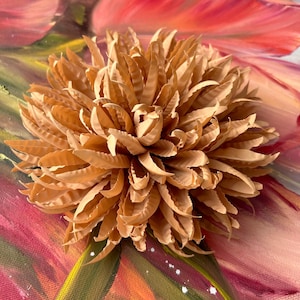 Large Fabric Flower Brooch – Silk Floral Pin for Women – Elegant Accessory for Dresses & Jackets