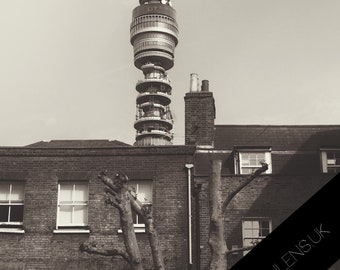 BT Tower Over Houses (A4)