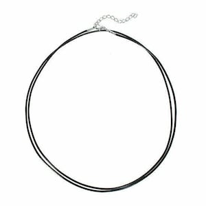 92cm-36" Extra Long Black PU Leather Cord Necklace with Clasp String for Pendant