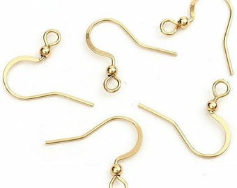 Stainless Steel 18K Gold Plated French Earring Hooks Earwires - Hypoallergenic