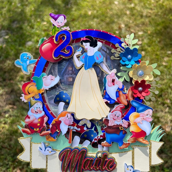 Snow White Cake Topper, Princess, Birthday Decoration, Snow White Party Decor