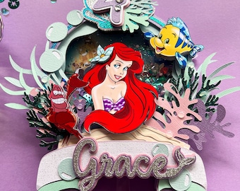 Meerjungfrau-Kuchendeckel, kleine Meerjungfrau, Ariel, Prinzessin Ariel, jede Thema Meerjungfrau