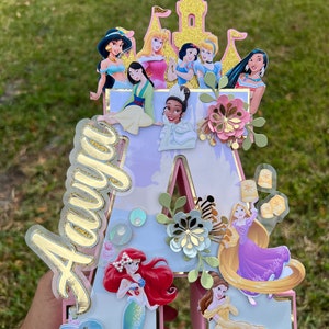 Letra 3D de princesa, decoración de letras de princesas, cumpleañera, decoraciones para fiestas