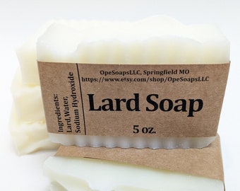 Lard Soap (Fragrance Free)