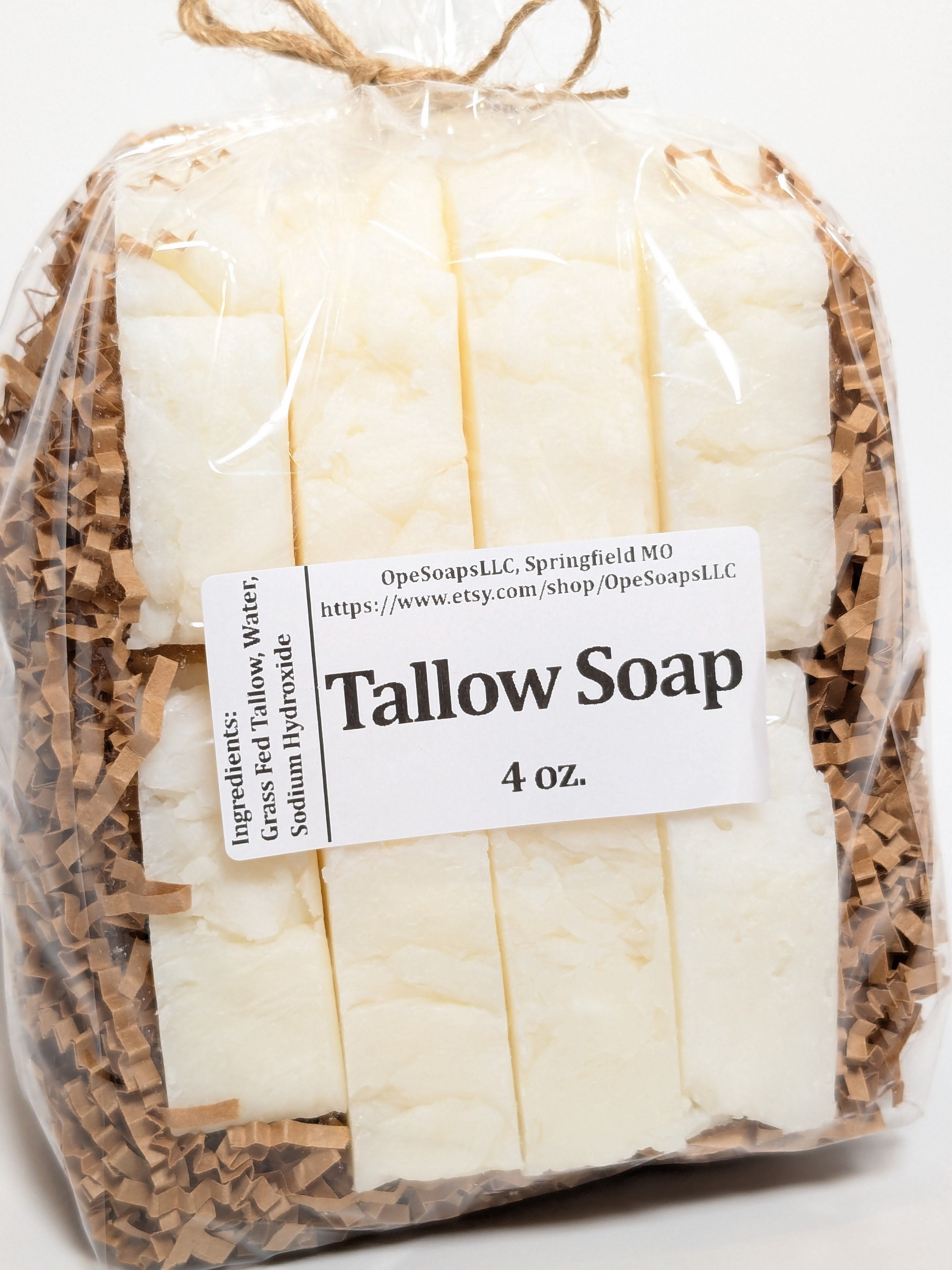 Fragrance Free Grass Fed Tallow Soap - Palm Oil Free (4oz) - Etsy