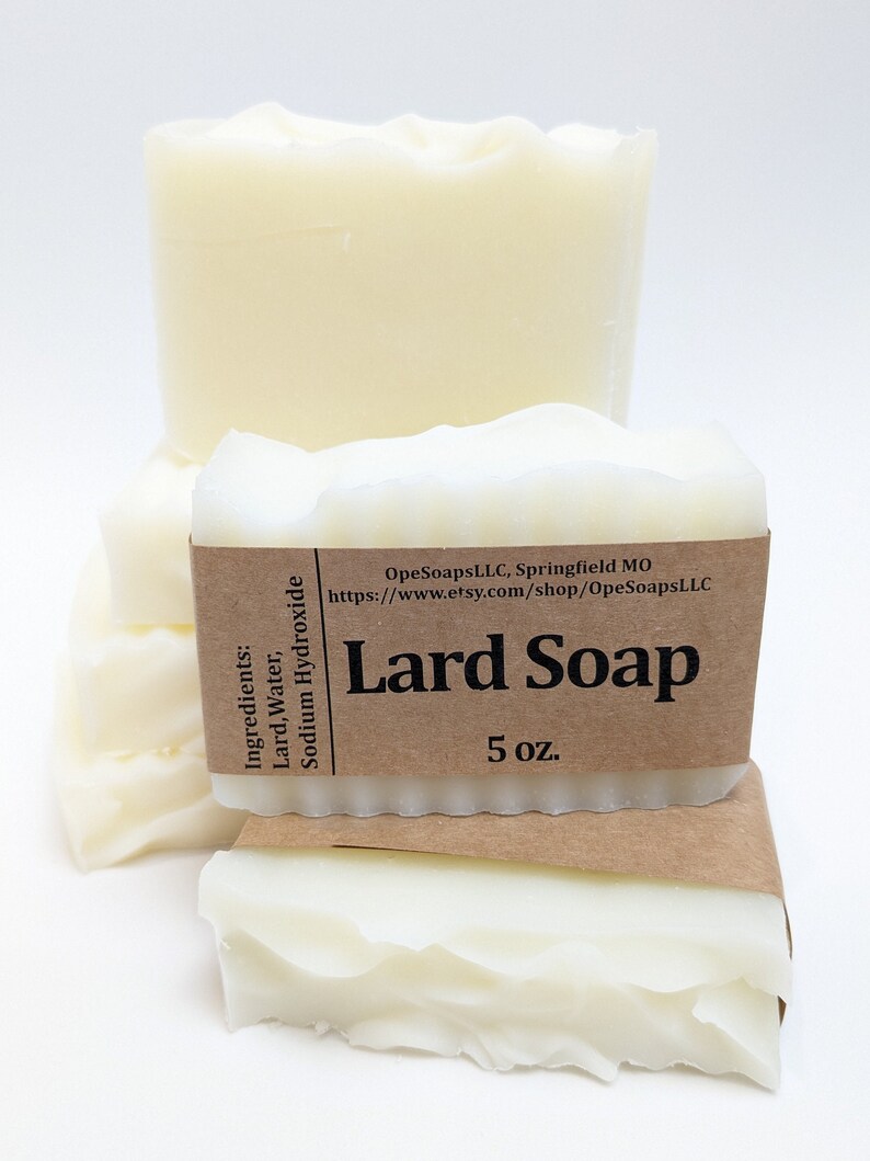 Lard Soap fragrance Free Etsy