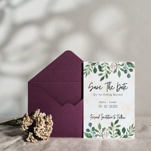 Floral Save the Date Wedding Invitation