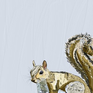 Squirrel Art Print | Whimsical Woodland Animal Print for Nature Lovers