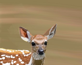 Fawn Art Print | Sweet Woodland Creature Wall Decor for Nursery or Home