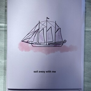 Valentinstag Karte | Karte zum Segeln