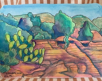 Hand Painted Sedona Landscape