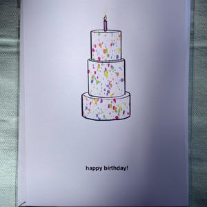 Cartão de Aniversário | Cartão de Aniversário Funfetti Cake
