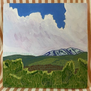 Paisaje de Colorado pintado a mano en Snowmass