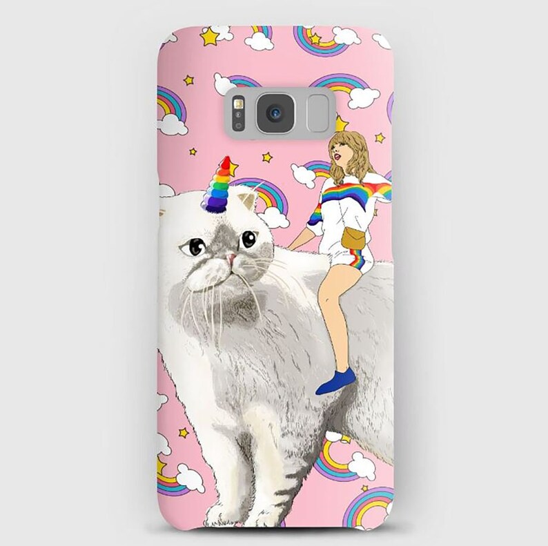 Taylor Swift Phone Case Caticorn & Rainbows iPhone X 8