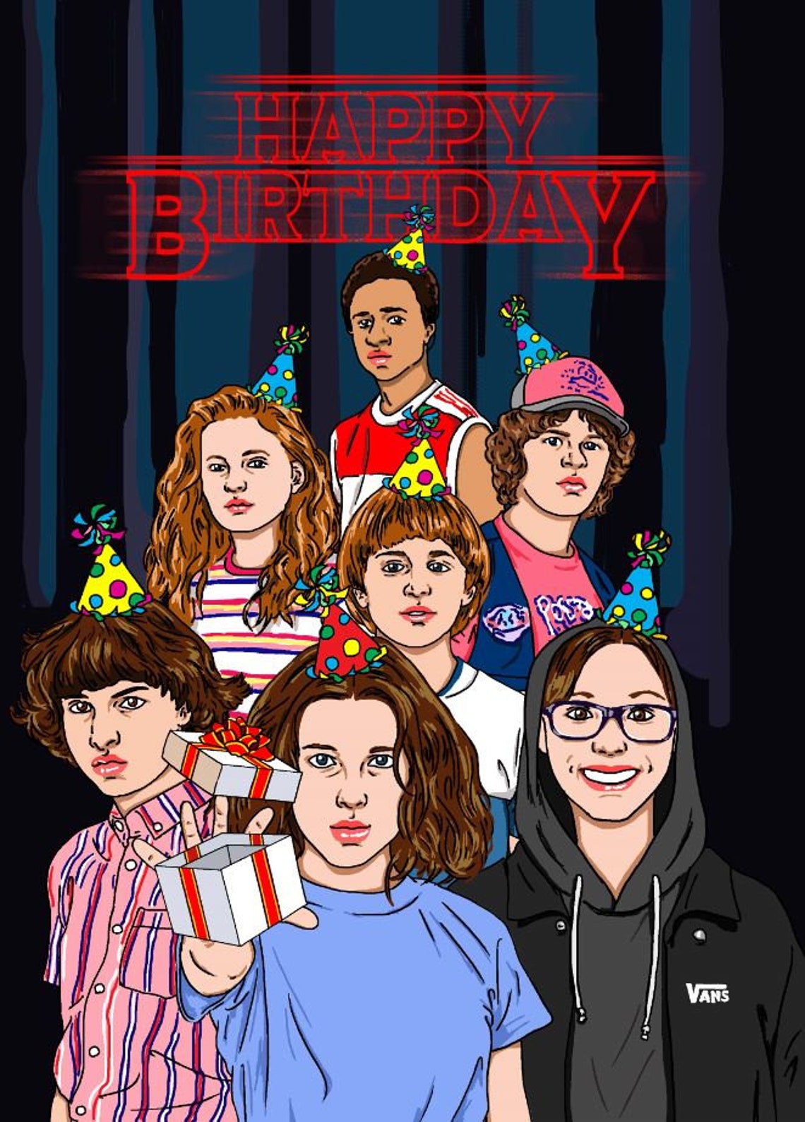 Stranger Things Birthday Card Ideas