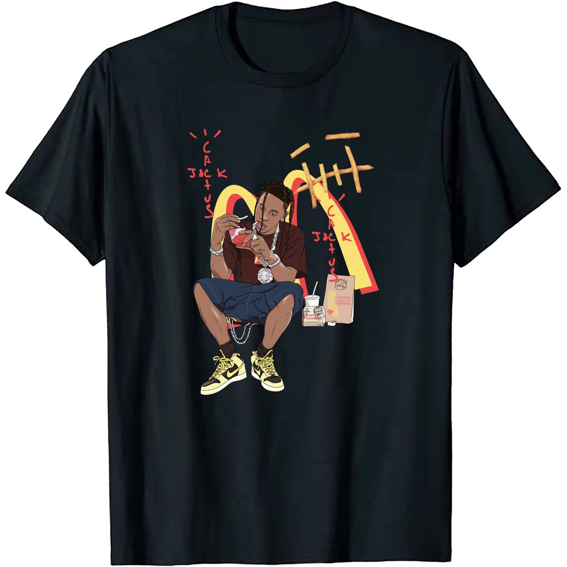 Cactus Jack Tshirts Adult Unisex Hip Hop Art Rap Merch Rapper Etsy