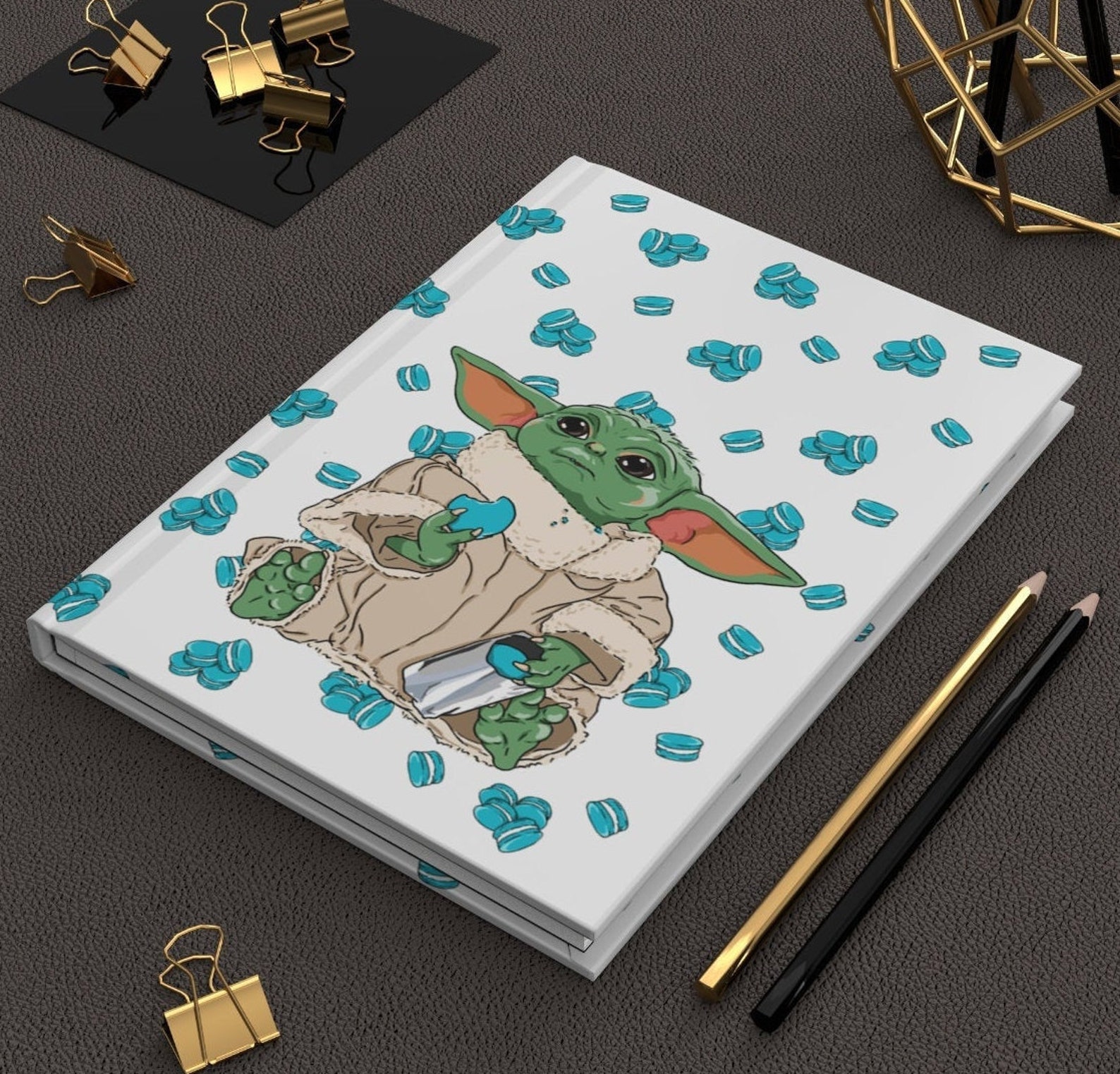 Baby Yoda Journal Macaron Journal Notebook Star Wars Etsy