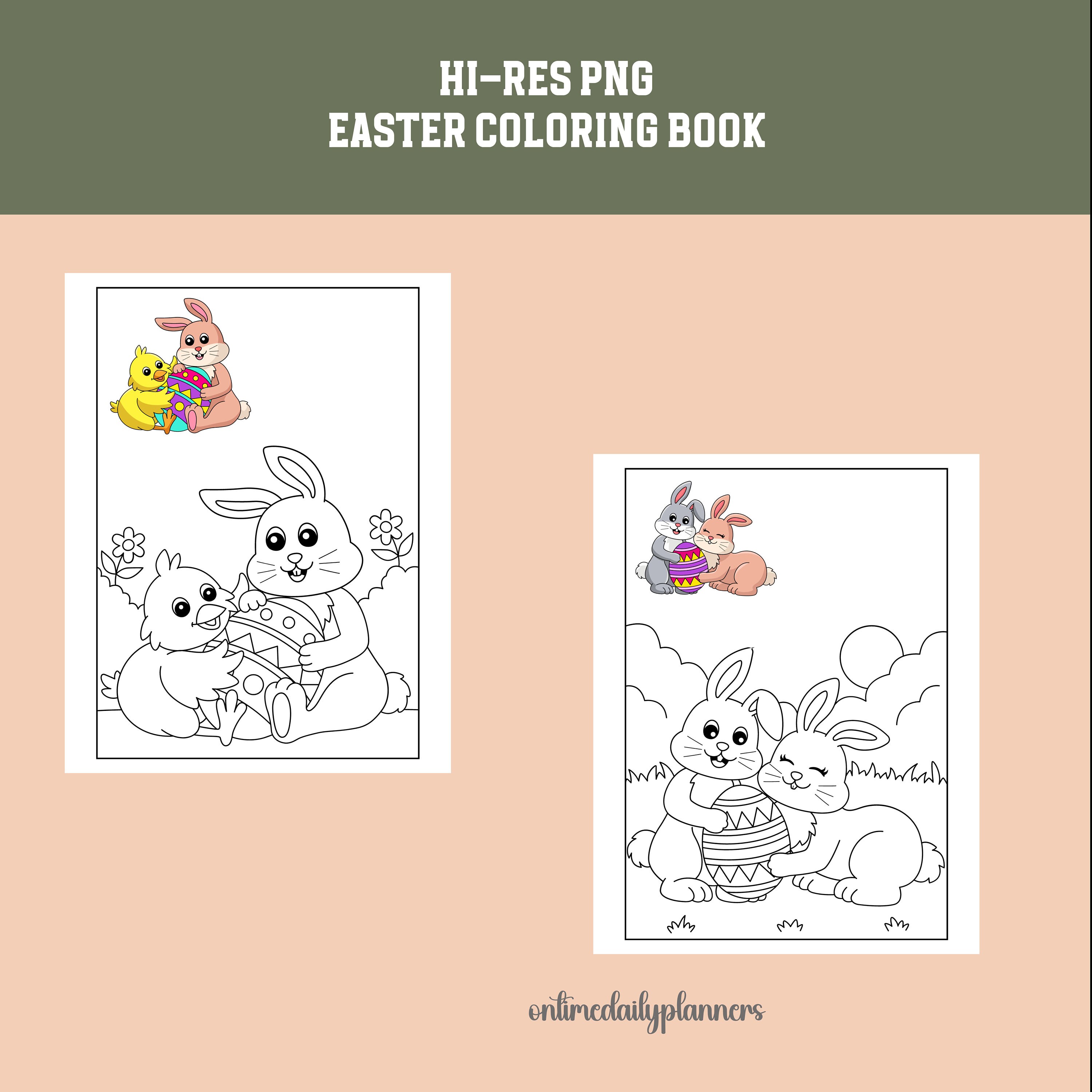 Easter Activity Coloring Pages Instant Download Printable PDF Pages for ...