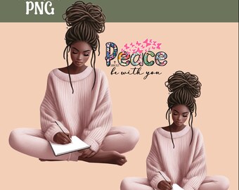 Christian Black Women Clipart, Planner Girl Clipart, Office Girl Clipart, Black Women Lady Boss Clipart, Black Girl Clipart Black Girl Magic