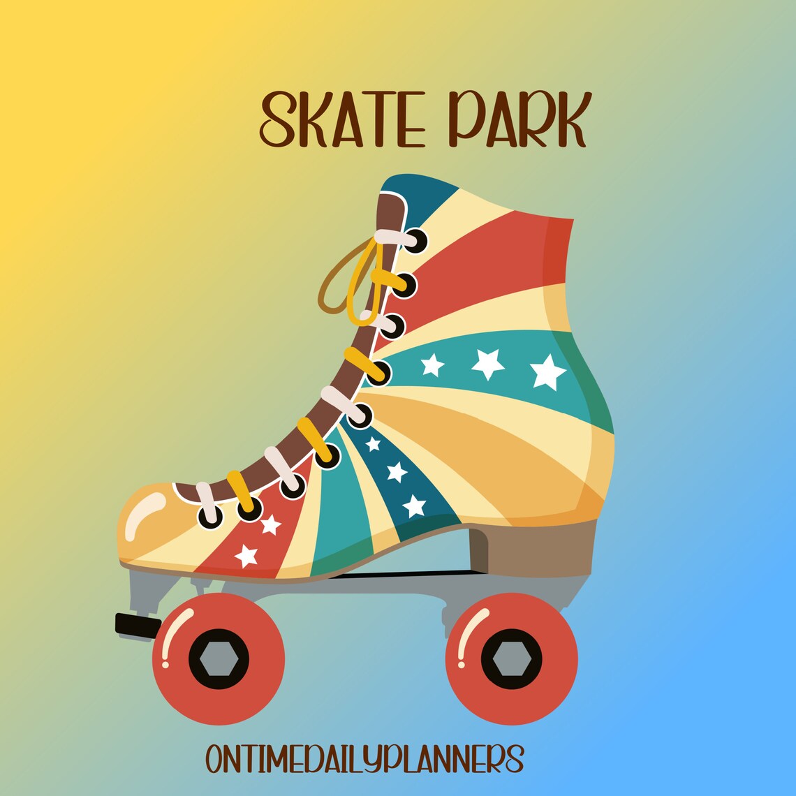 Retro Roller Skate Roller Skating Roller Park Skate Park Etsy