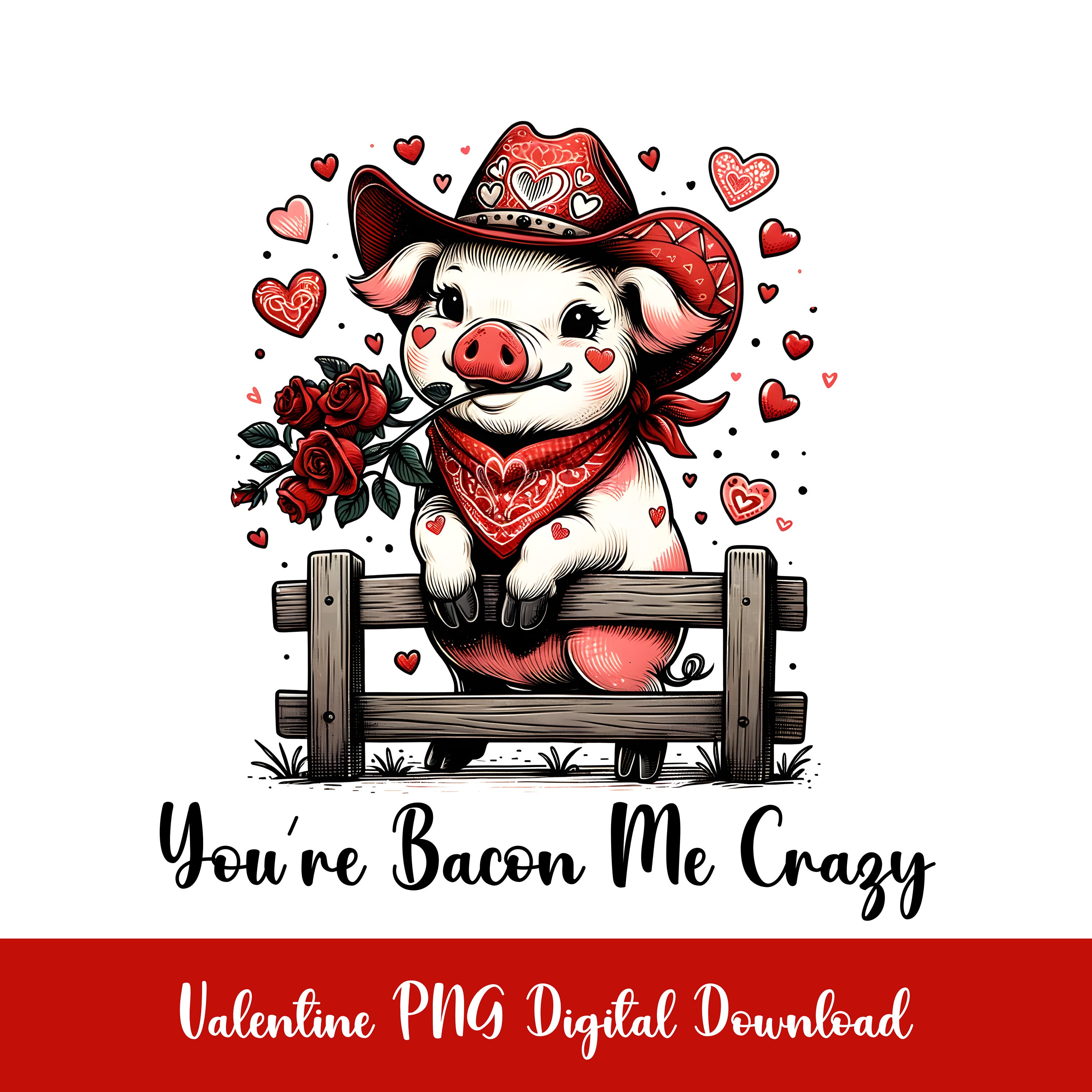 Funny Valentine Farm Animal Pig PNG Design Be My Valentine Bacon Lover Cupid Vibes Valentine
