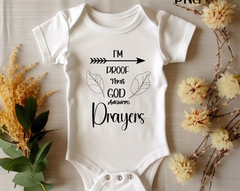 Christian Quote Baby Onesie PNG, Cute Baby Saying, Onesie Quote Digital Download, Baby Boy Girl Png