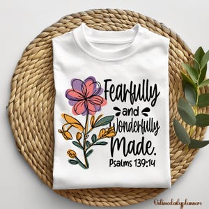 Floral Christian Quote PNG: Boho Bible Verse Design (Digital Download)