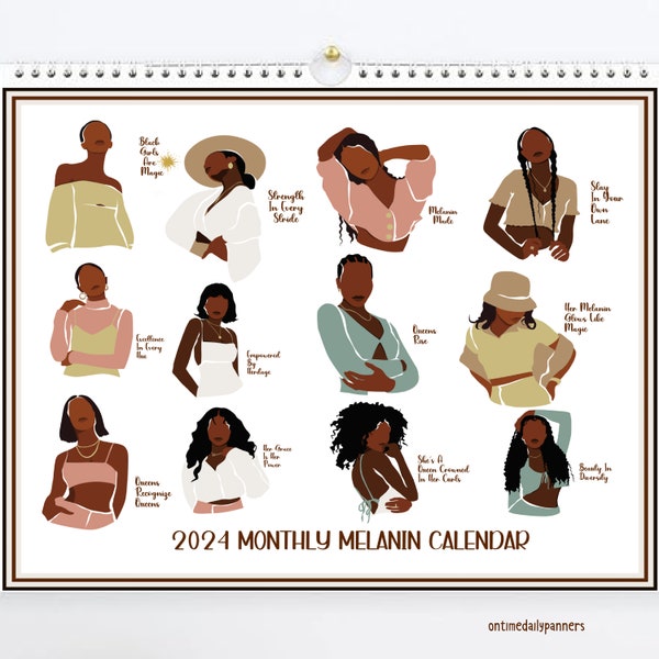 2024 Afro Calendar Etsy