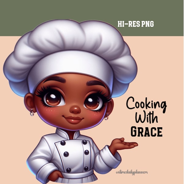 Christian Woman Personal Chef Kitchen Decor African American Culinary Art PNG Catering Business Small Business Boss Lady Funny Kitchen Quote